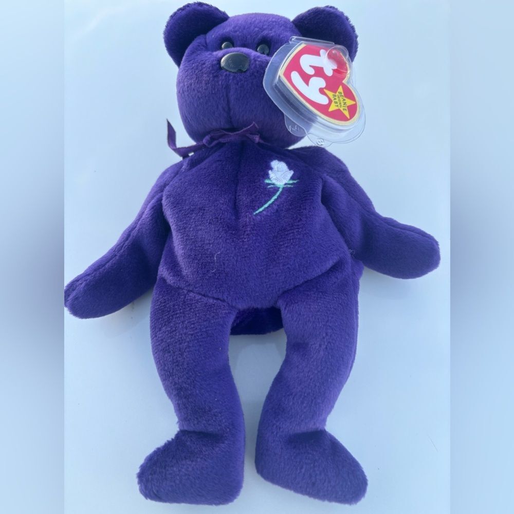 RARE Authentic 1st Edition Princess Diana 1997 Retired Beanie Baby PVC Pellets